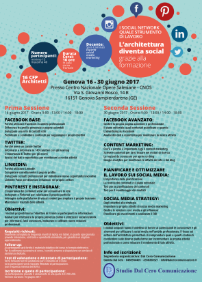 Genova Corso Social 16 e 30 giugno 2017 locandina