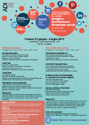 Padova   Corso Social 27 giugno  e 6 luglio 2017. locandina